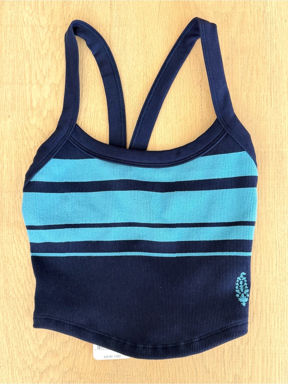 FP Movement All Clear Striped Cami NWT Size XS/S Free People Crop Tank Top - Picture 9 of 12